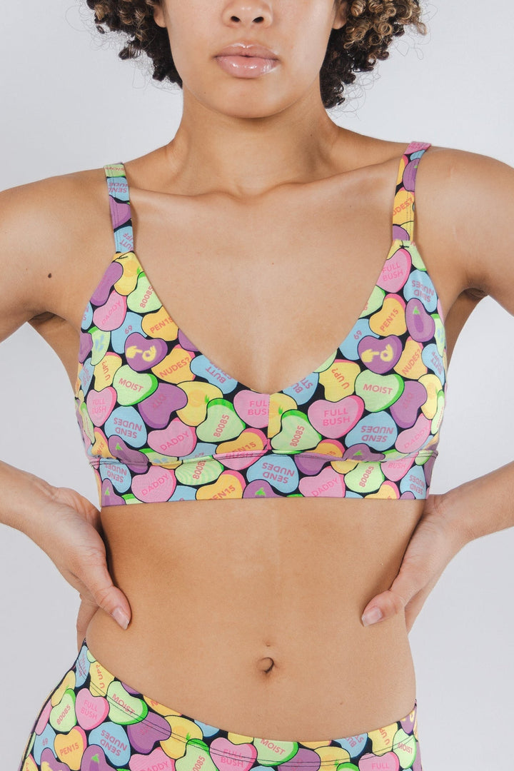 The Candy Crush | Candy Hearts Boob Hammock™ Plunge Bralette