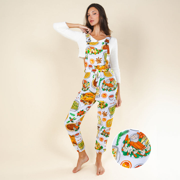 The Spread | White Thanksgiving Women's Pajamaralls®
