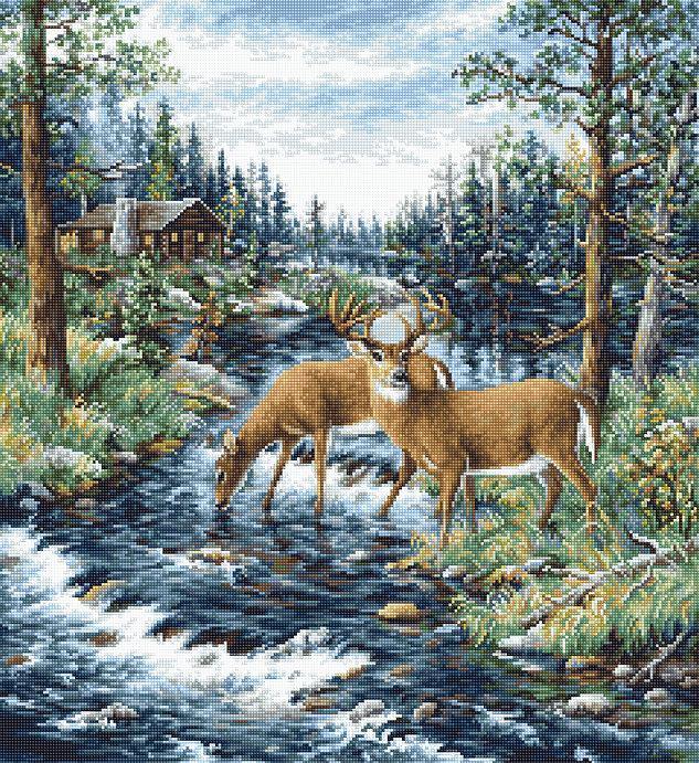 Peaceful Morning B606L Counted Cross-Stitch Kit