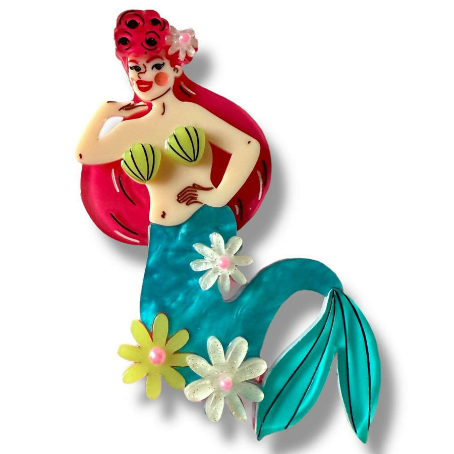 Pearl the Mermaid Brooch by Marla VonDuta x Lipstick & Chrome – view 2