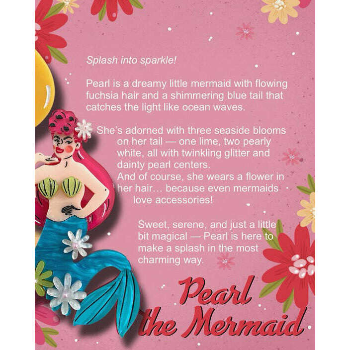 Pearl the Mermaid Brooch by Marla VonDuta x Lipstick & Chrome – view 5
