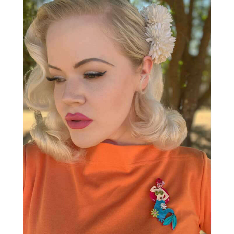 Pearl the Mermaid Brooch by Marla VonDuta x Lipstick & Chrome – view 7