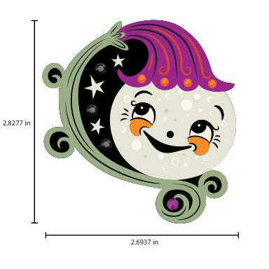 Peeking Petalluna Brooch by Johanna Parker x Lipstick & Chrome -TWILIGHT – view 3