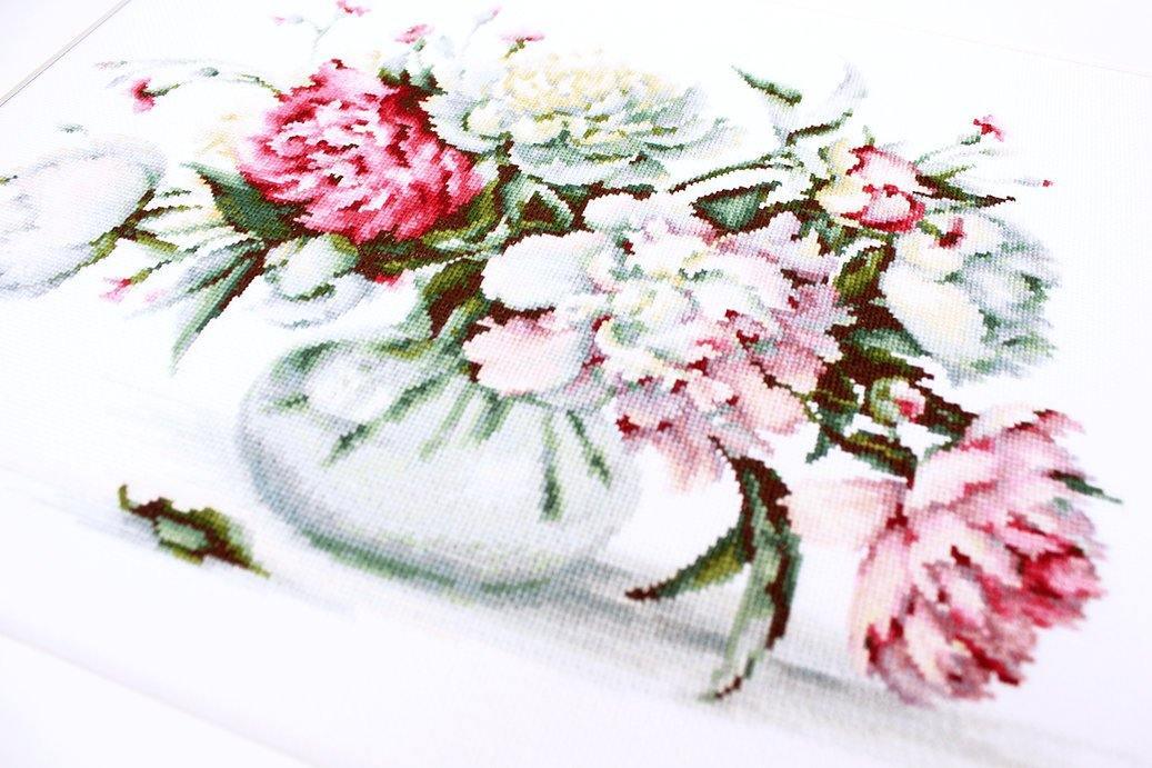 Peonies B2263L Counted Cross-Stitch Kit