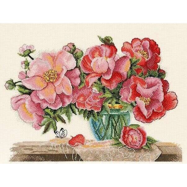 Peonies  Counted cross stitch kit 1229A