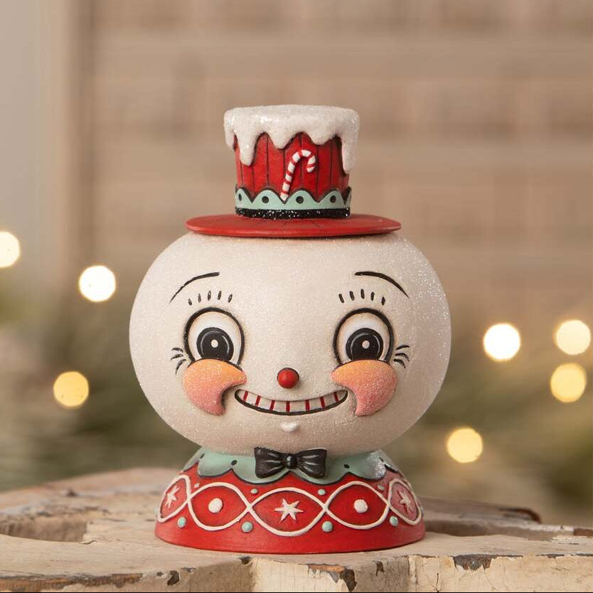 Peppermint Snow Beau Container by Bethany Lowe Designs