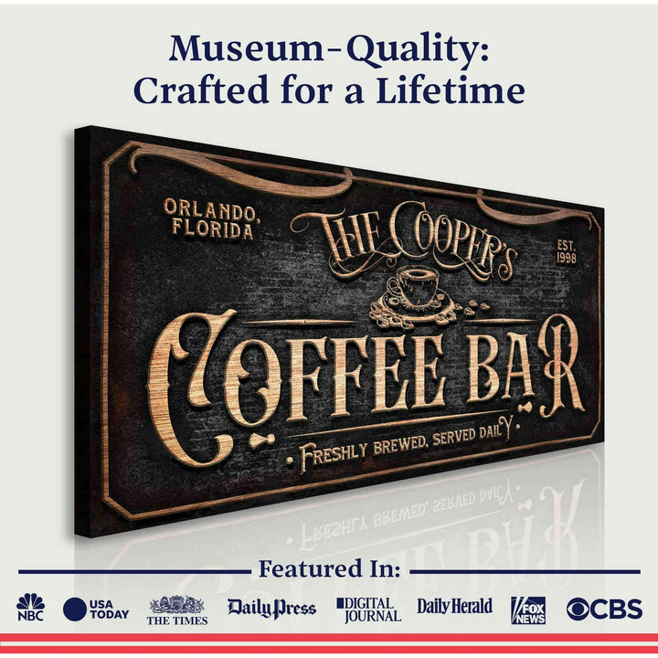 Personalized Coffee Bar Sign V
