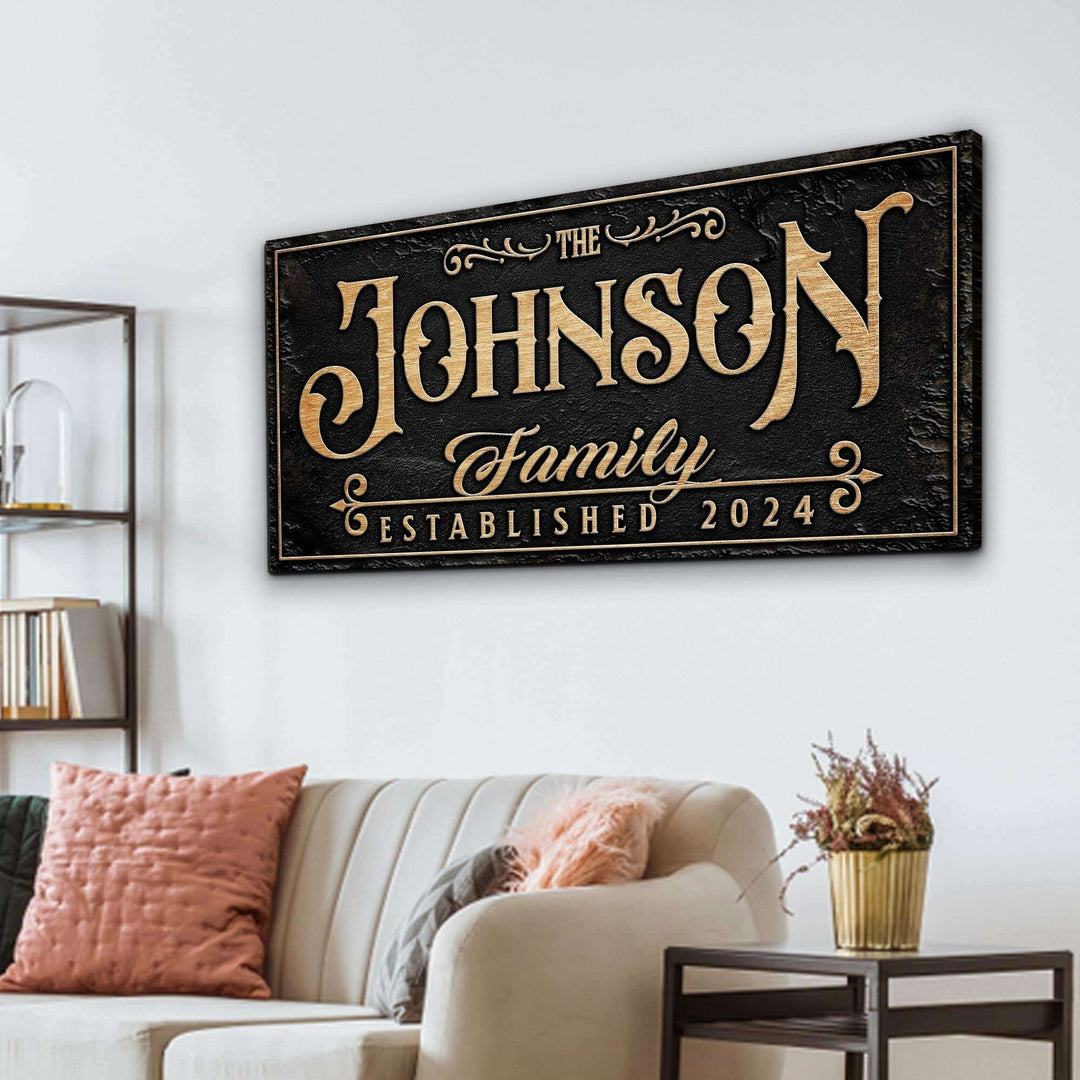 Personalized Family Sign X