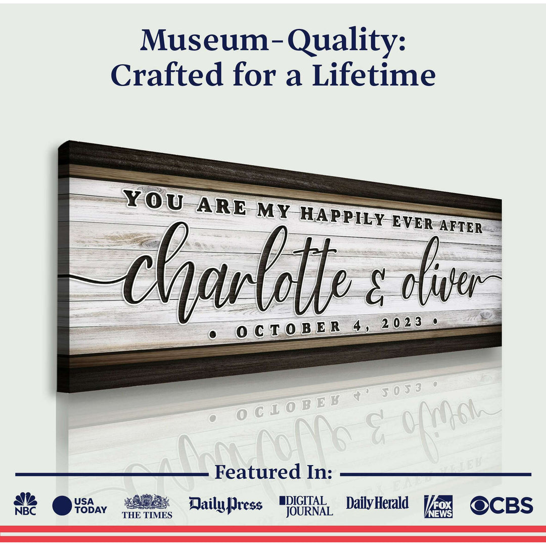 Personalized Happily Ever After Couple Sign II