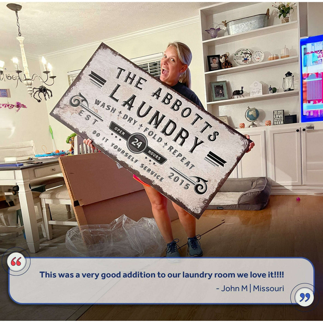 Personalized Laundry Room Sign