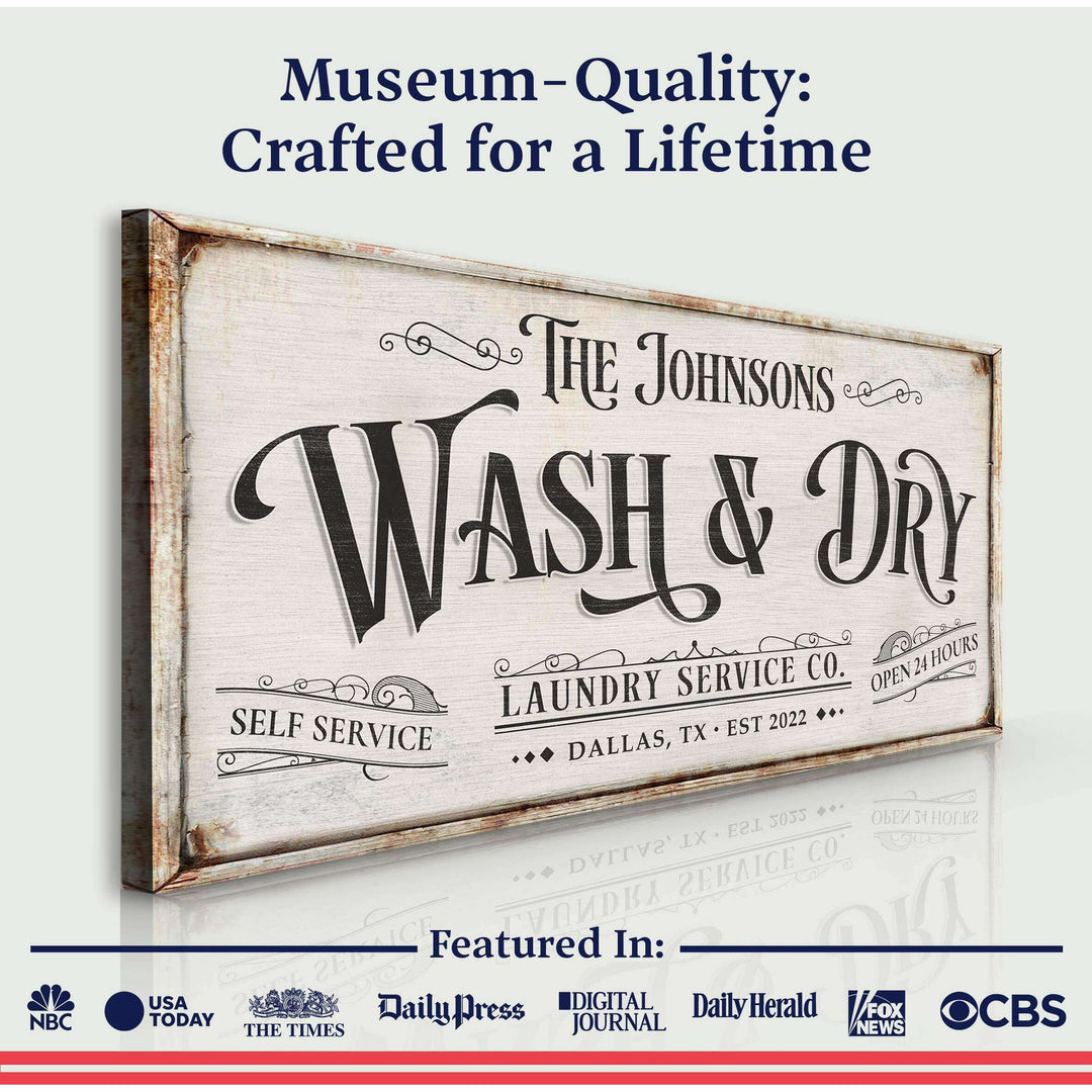 Personalized Laundry Service Sign