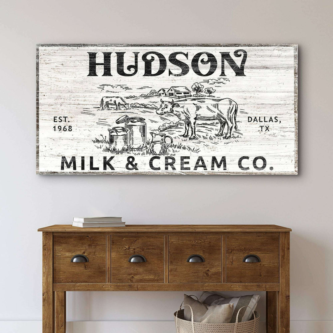 Personalized Milk & Cream Co Sign II