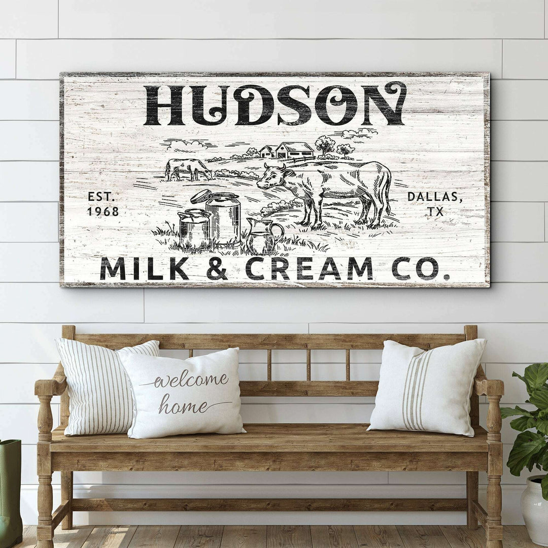 Personalized Milk & Cream Co Sign II