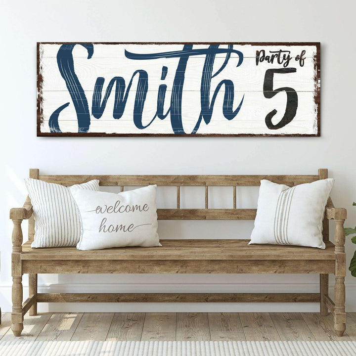 Personalized Party of Family Sign