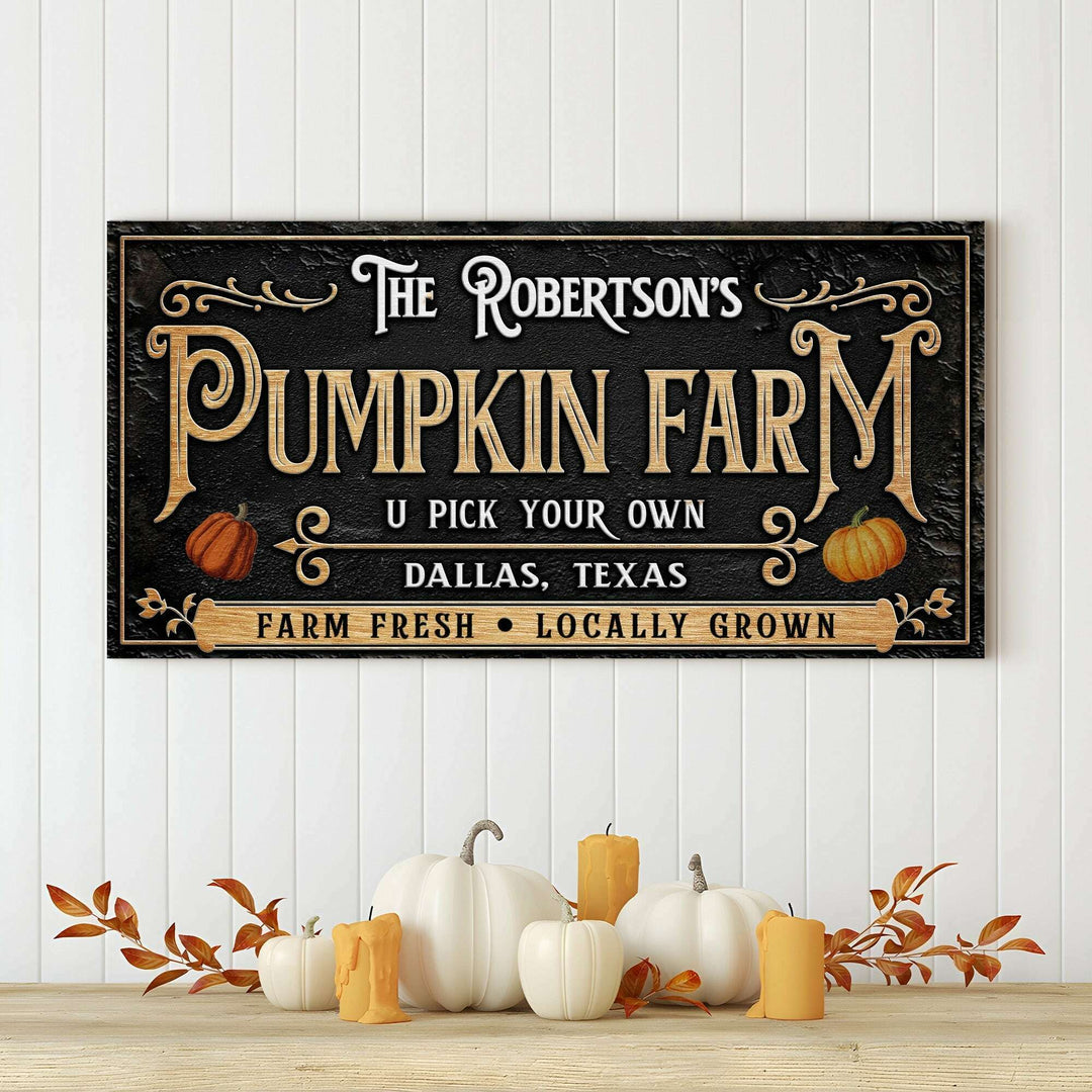 Personalized Pumpkin Farm Halloween Sign
