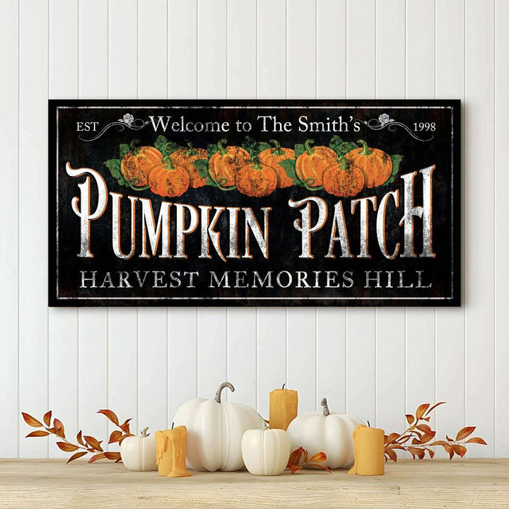 Personalized Pumpkin Patch Sign IX