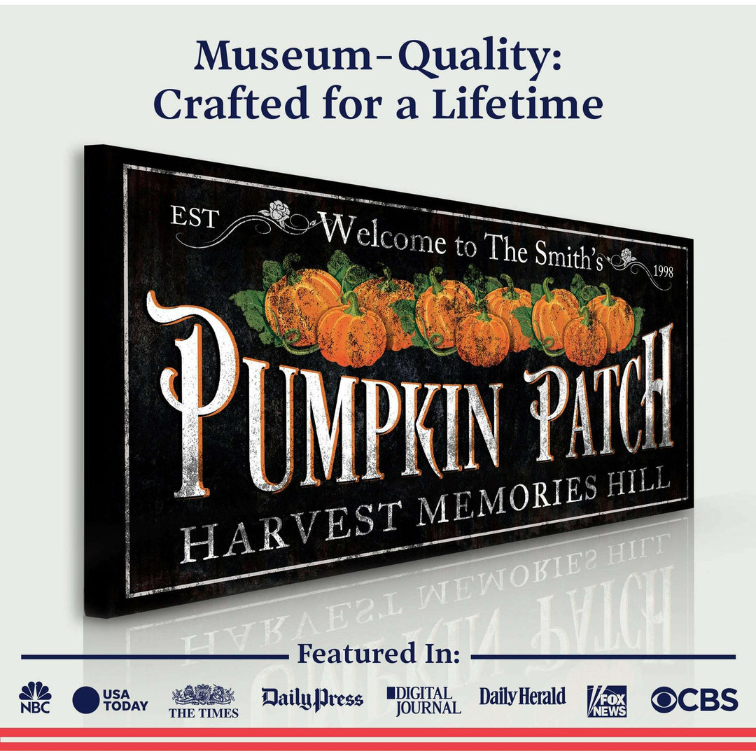 Personalized Pumpkin Patch Sign IX