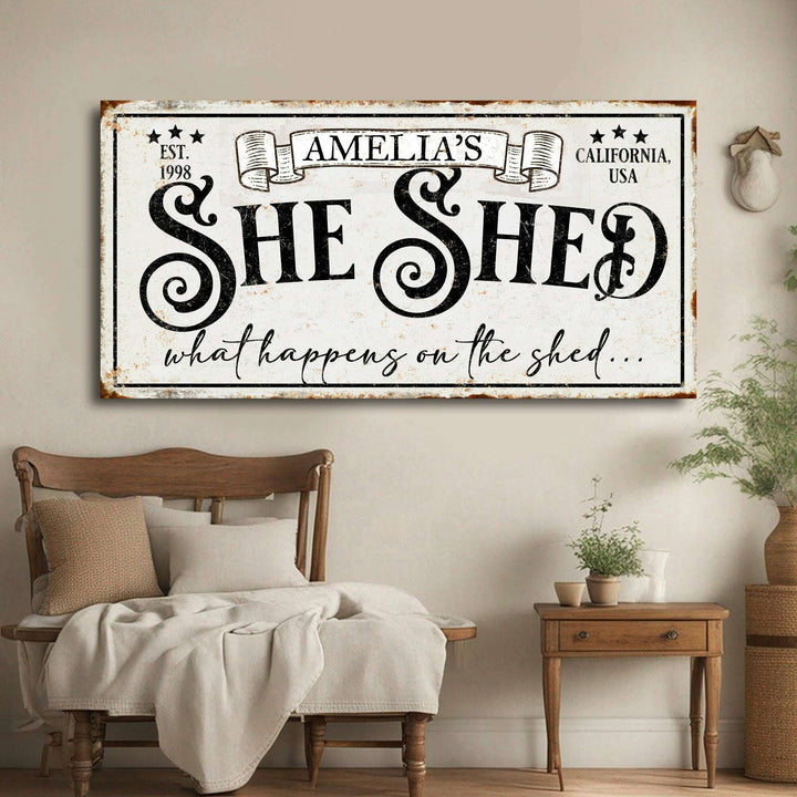 Personalized She Shed Sign IV