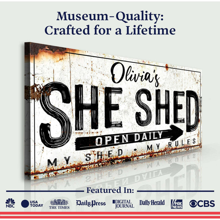 Personalized She Shed Sign XII