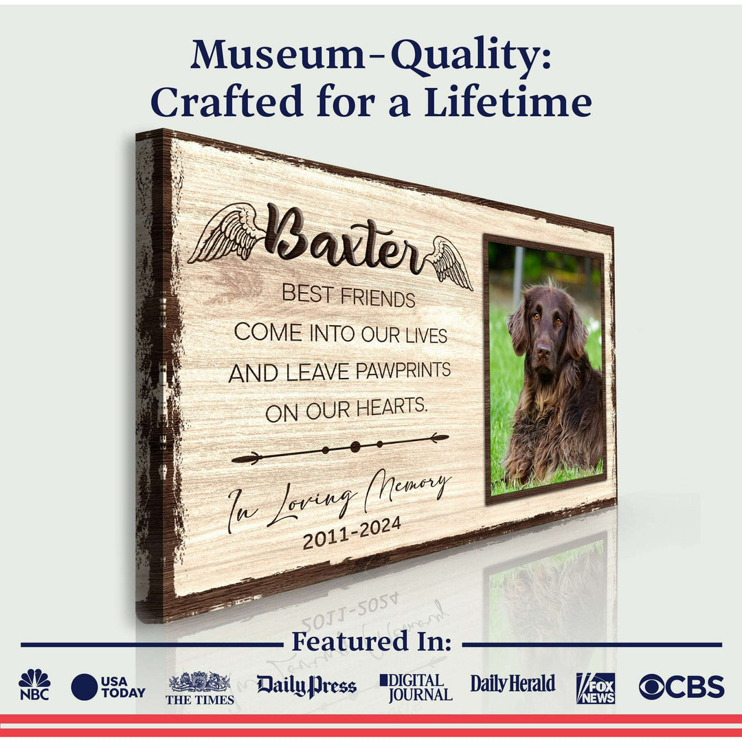 Pet Memorial Sign Best Friend In Paw Prints