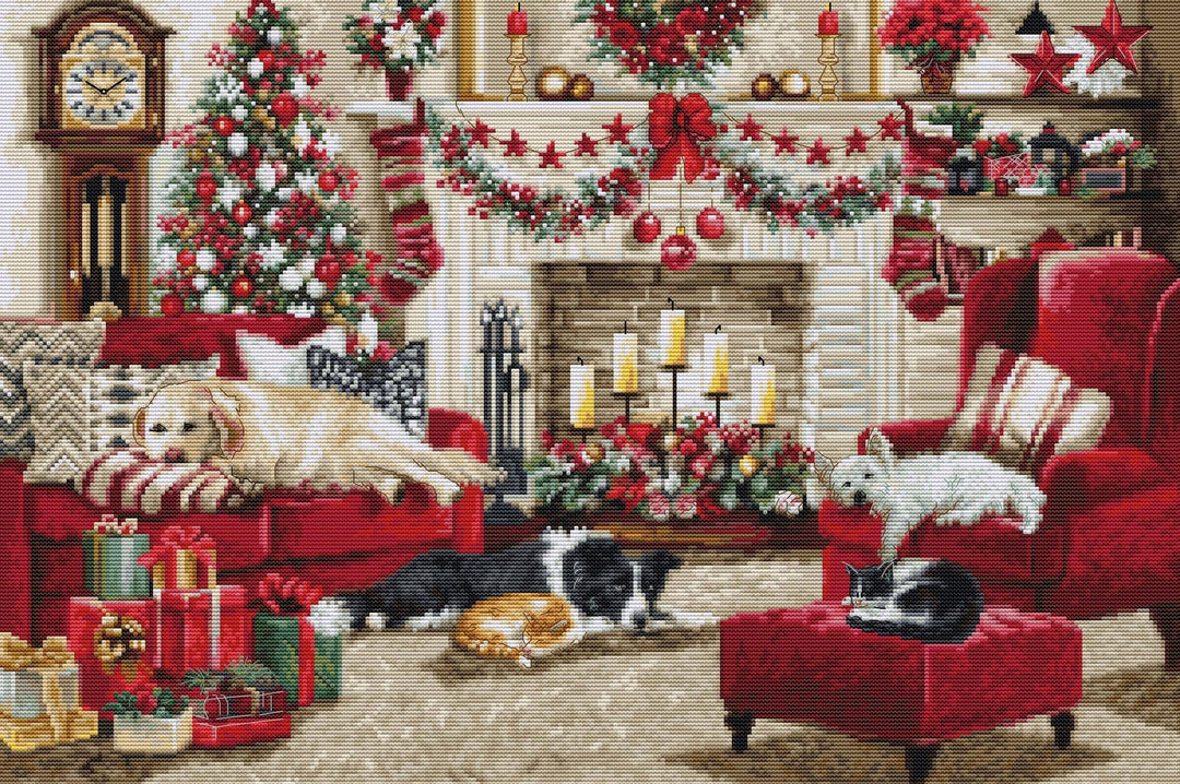 Pets Interior BU5013L Counted Cross-Stitch Kit