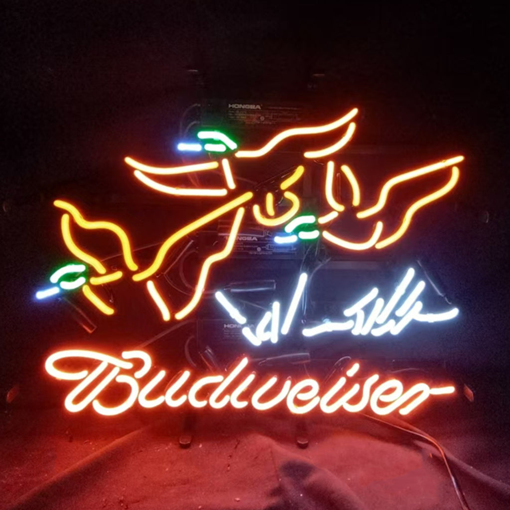 Pheasant Hunter Budweiser Neon Signs Light