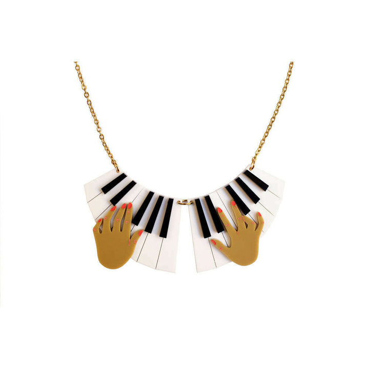 Piano with Hands Necklace by Laliblue 2