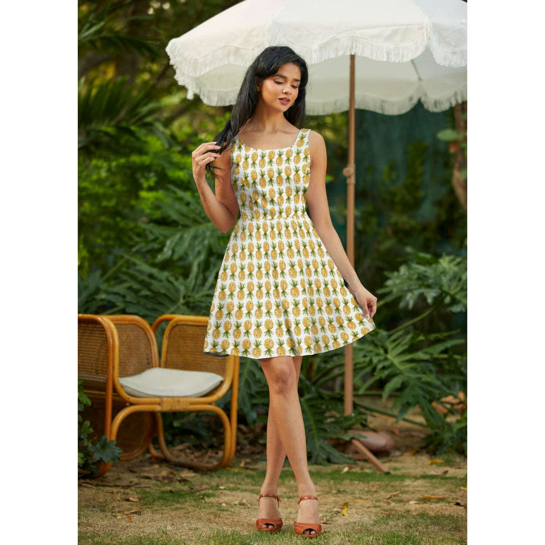 Pineapple Skater Dress