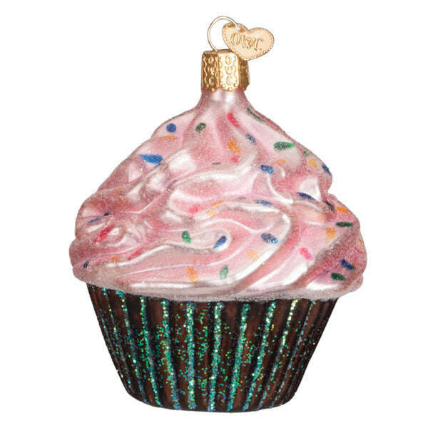 Pink Chocolate Cupcake Ornament