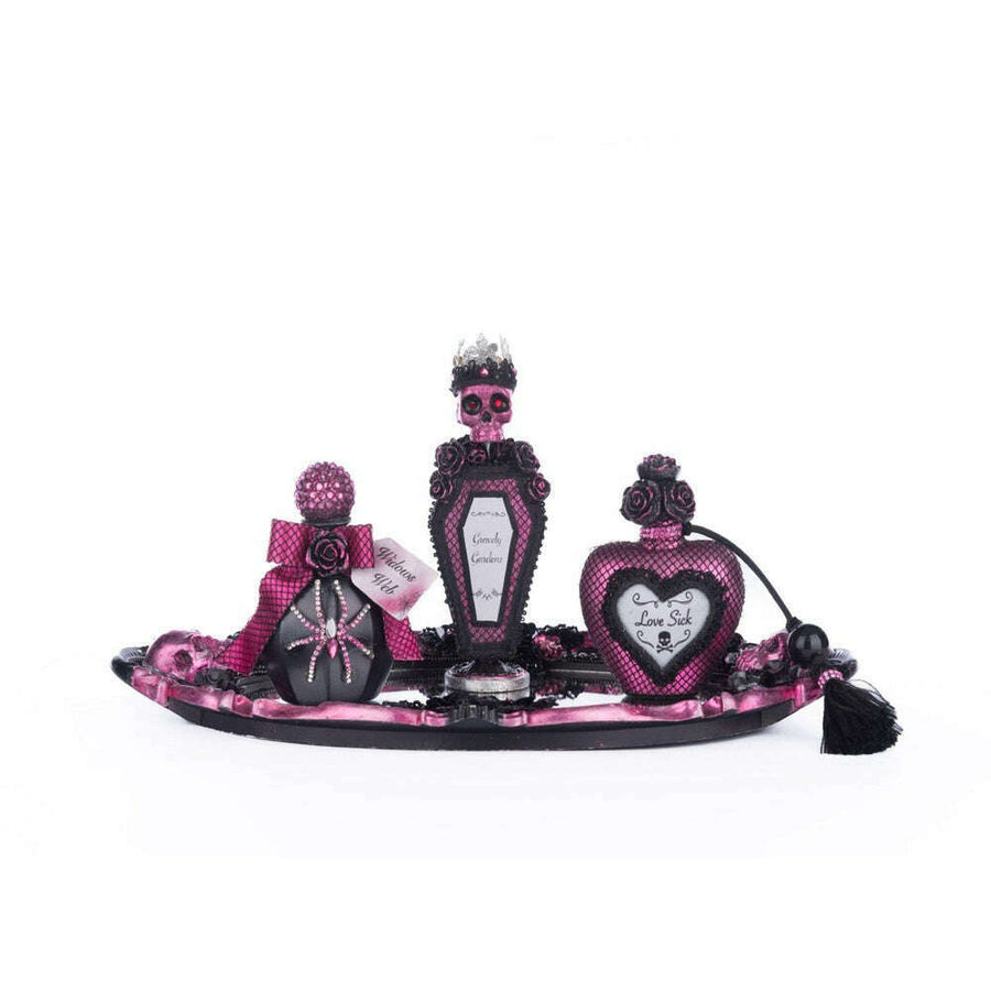 Pink Passion Vanity Tray with Bottles Set by Katherine's Collection 