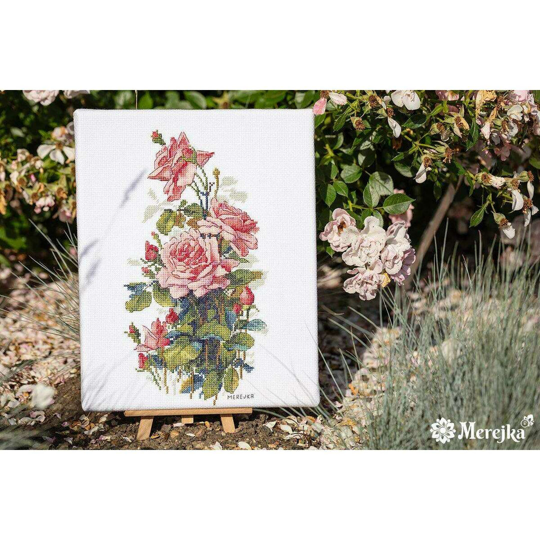 Pink Roses K-155 Counted Cross-Stitch Kit
