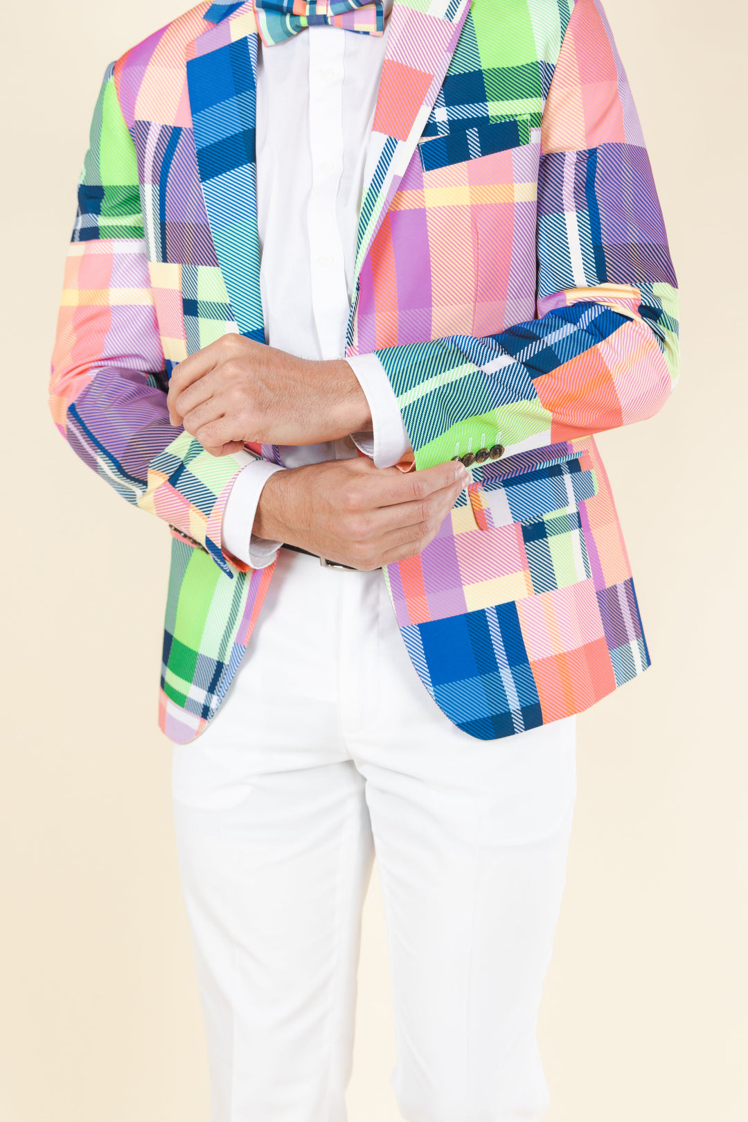 The Plaid To The Bone | Plaid Patchwork Suit