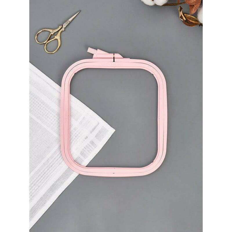 Plastic Square Hoop Nurge 170-12 Pastel Pink