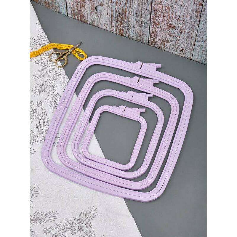 Plastic Square Hoop Nurge 170-13 Pastel Lilac