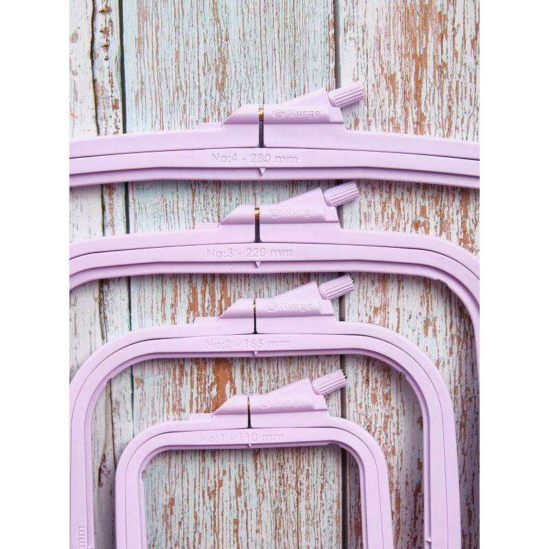 Plastic Square Hoop Nurge 170-13 Pastel Lilac