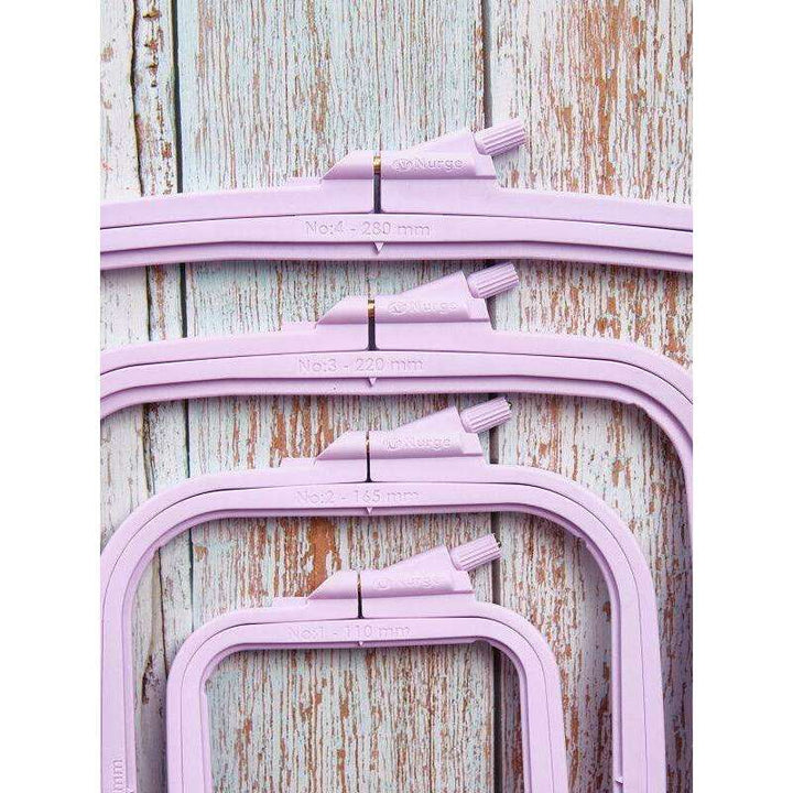 Plastic Square Hoop Nurge 170-13 Pastel Lilac