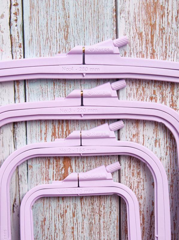 Plastic Square Hoop Nurge 170-14 Pastel Lilac