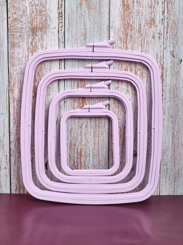 Plastic Square Hoop Nurge 170-14 Pastel Lilac