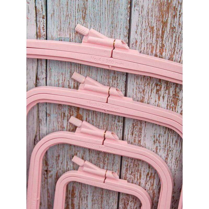 Plastic Square Hoop Nurge 170-14 Pastel Pink