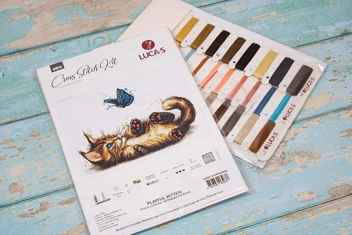 Playful Kitten B7013L Counted Cross-Stitch Kit