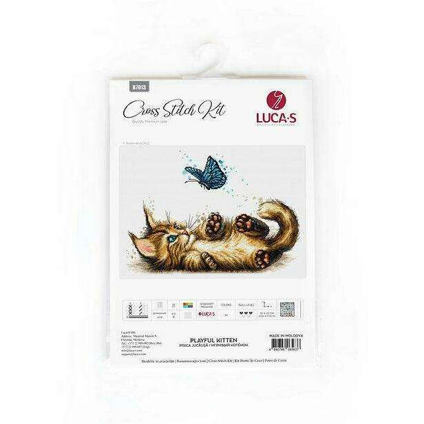 Playful Kitten B7013L Counted Cross-Stitch Kit