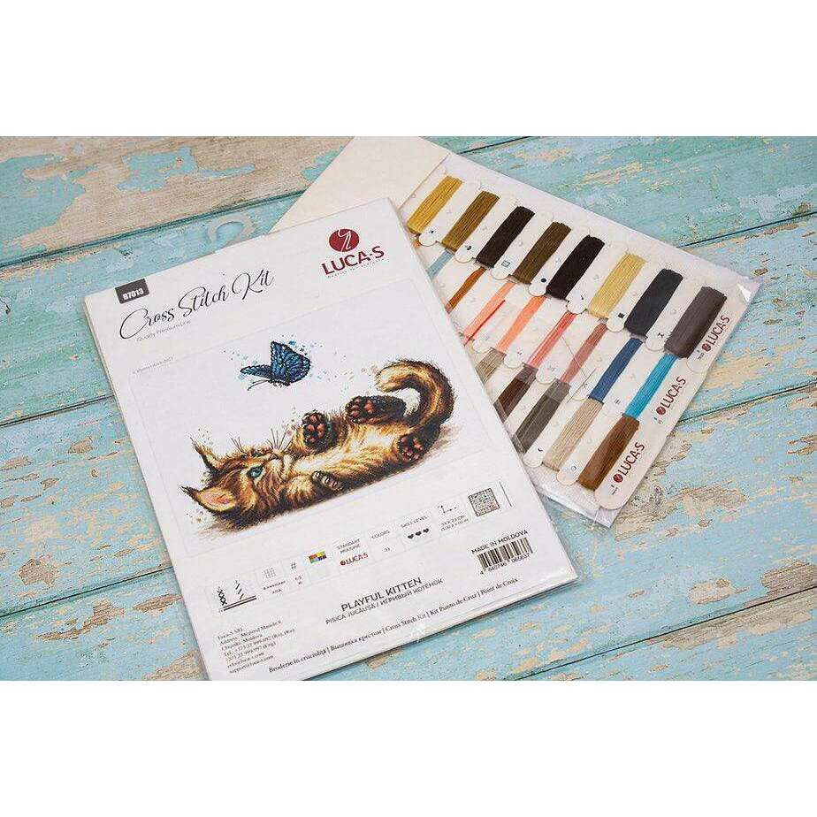 Playful Kitten B7013L Counted Cross-Stitch Kit