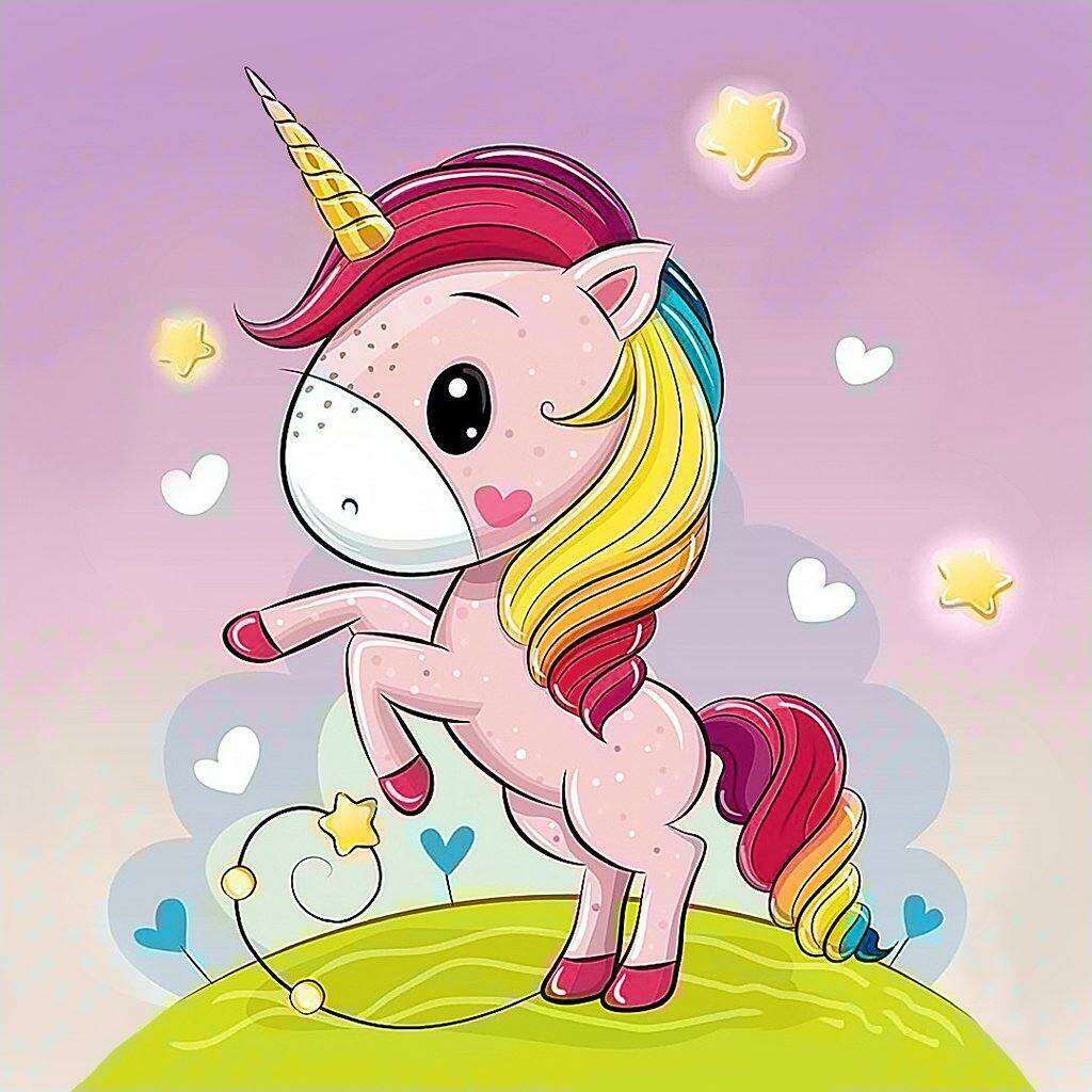 Playful Unicorn CS2531 7.9 x 7.9 inches Crafting Spark Diamond Painting Kit