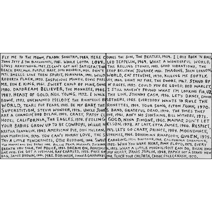 "Playlist in White" Art Print - Quirks!