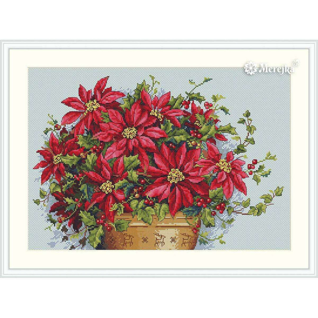 Poinsettia K-132 Counted Cross-Stitch Kit