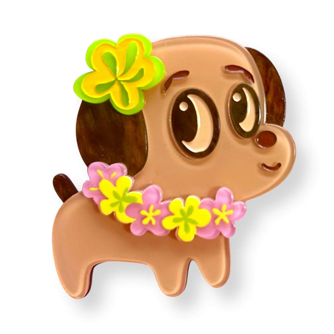 Polynesian Pup Mini Brooch by Miss Fluff x Lipstick & Chrome – view 2
