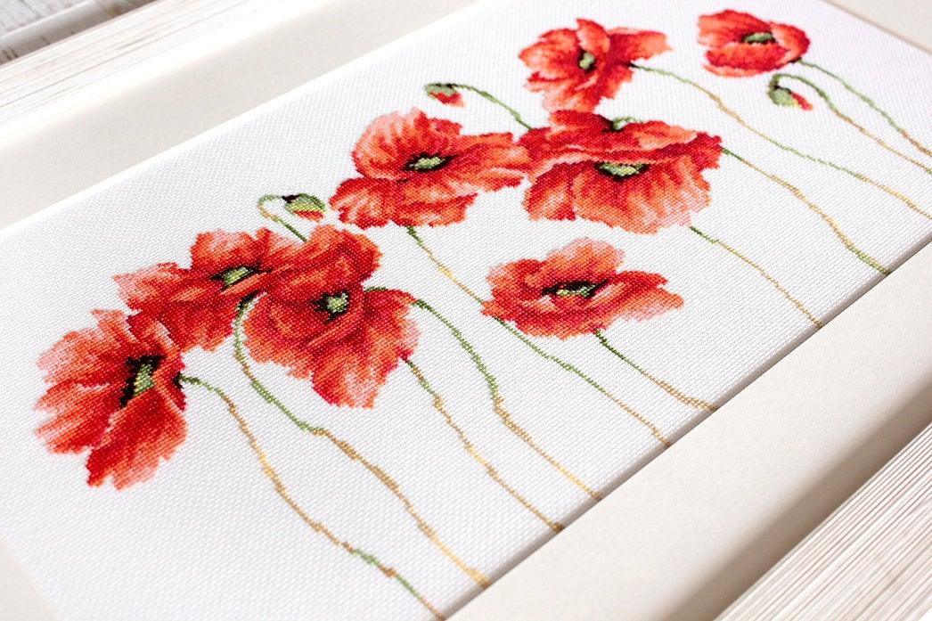 Poppies B2223L Counted Cross-Stitch Kit