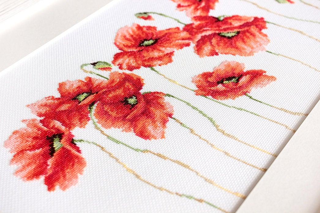 Poppies B2223L Counted Cross-Stitch Kit