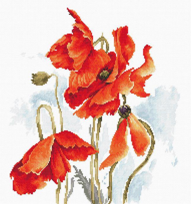 Poppies  B2374L Counted Cross-Stitch Kit