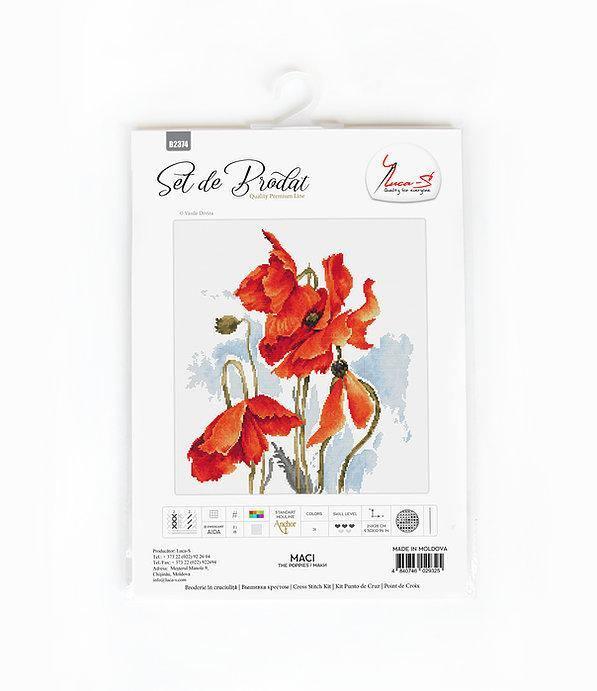 Poppies  B2374L Counted Cross-Stitch Kit